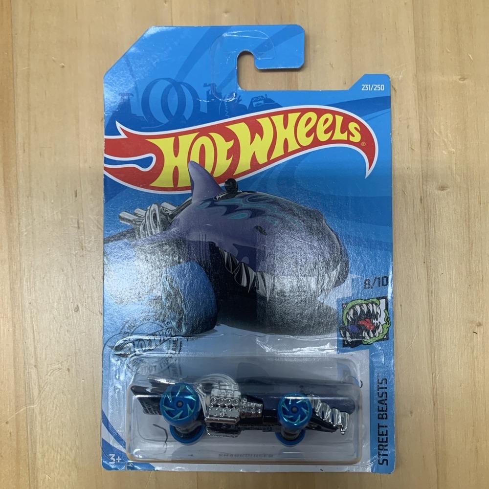 2019 Hot Wheels Treasure Hunt Street Beasts Sharkruiser TH 8/10 Purple HTF NEW